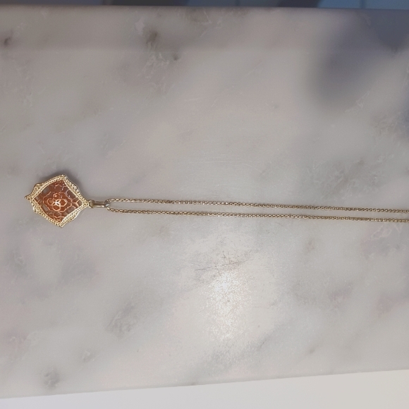 Kendra Scott bold bronze and gold earrings and necklace set - Picture 4 of 6